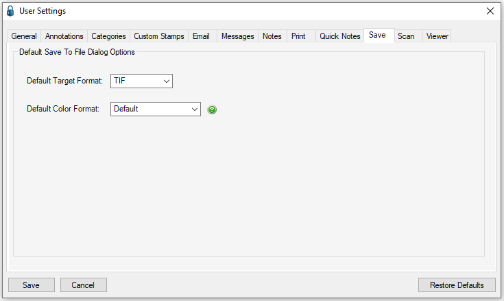 How to Change the Default Target Format