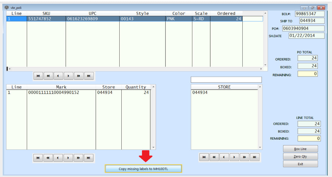 Updating the MH10 Labels of an ASN
