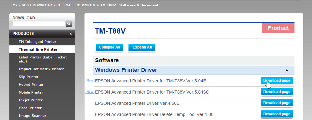 your Epson TM-T88V for a PC