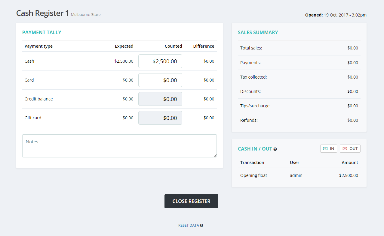 Adding Outlets and Cash Registers in Hike