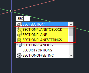 SECTIONPLANE Commands