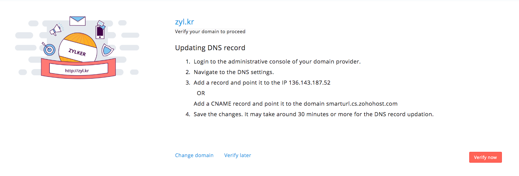 Atualizar registros DNS