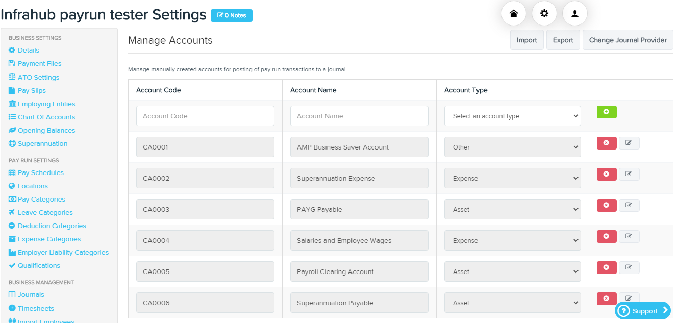 Mapping Chart of Accounts between Employment Hero Payroll and Zoho Books