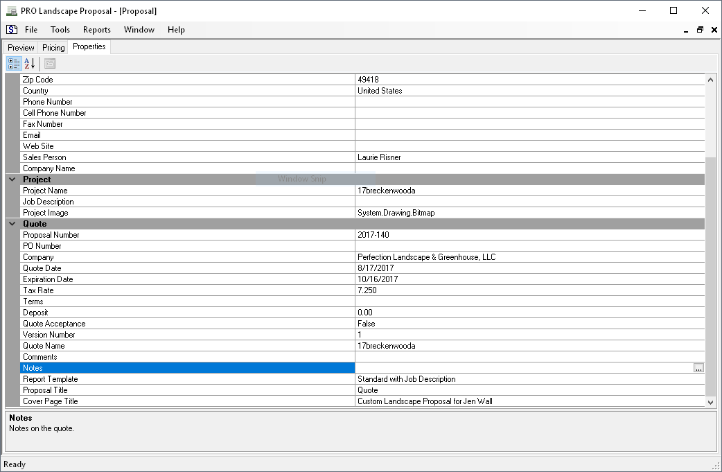 Adding disclaimers on quote