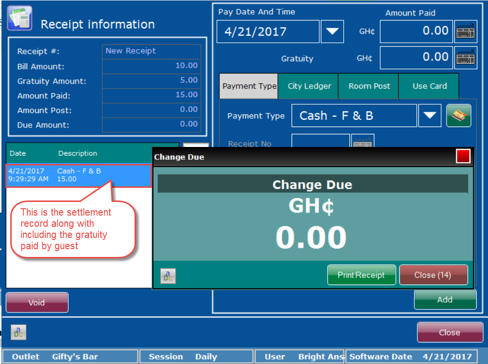 How to Apply Gratuity (Tips) in eZee POS Burrp