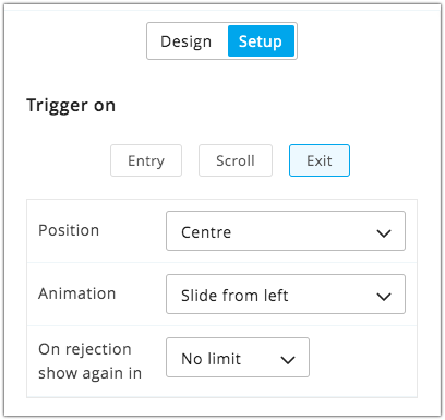 How to show the pop-up