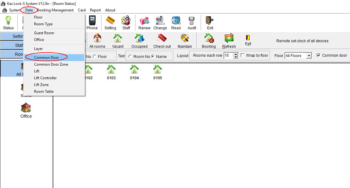 LockS Software Set "AutoOpen" time on a Common Door Lock
