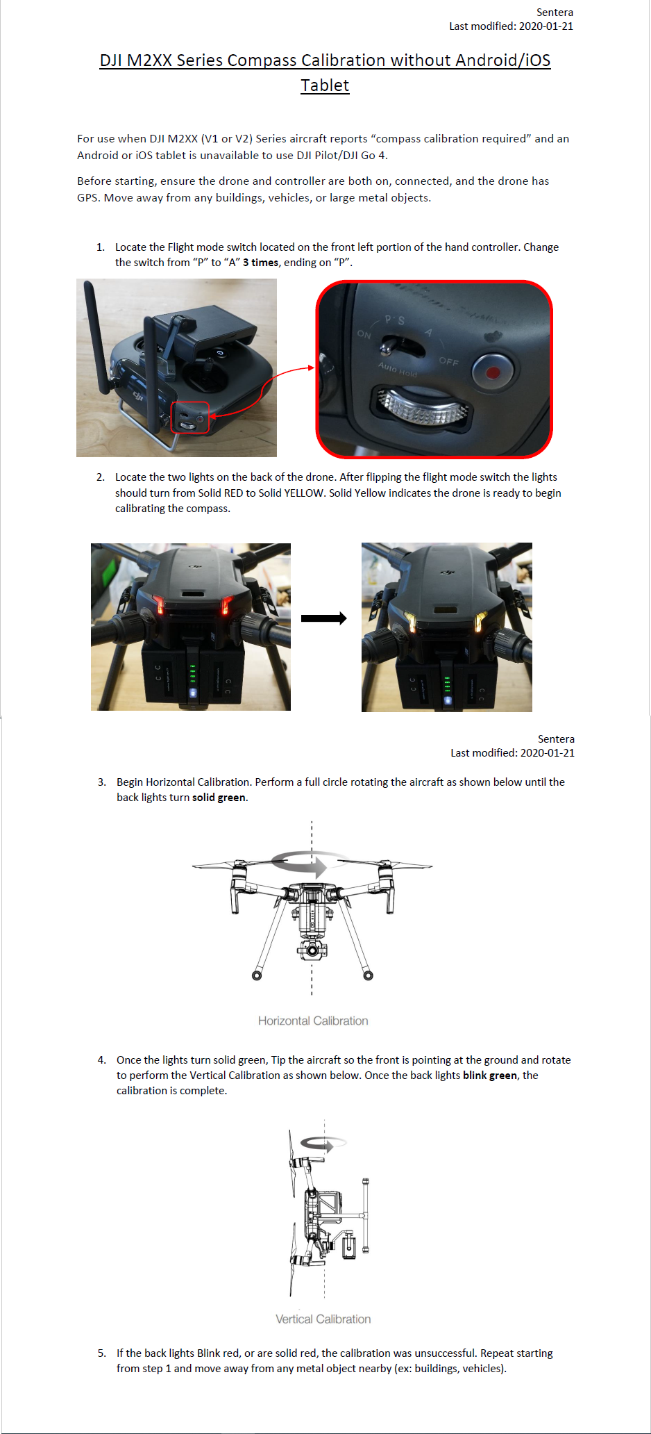 Dji M2xx Series Compass Calibration Without Android Ios Tablet