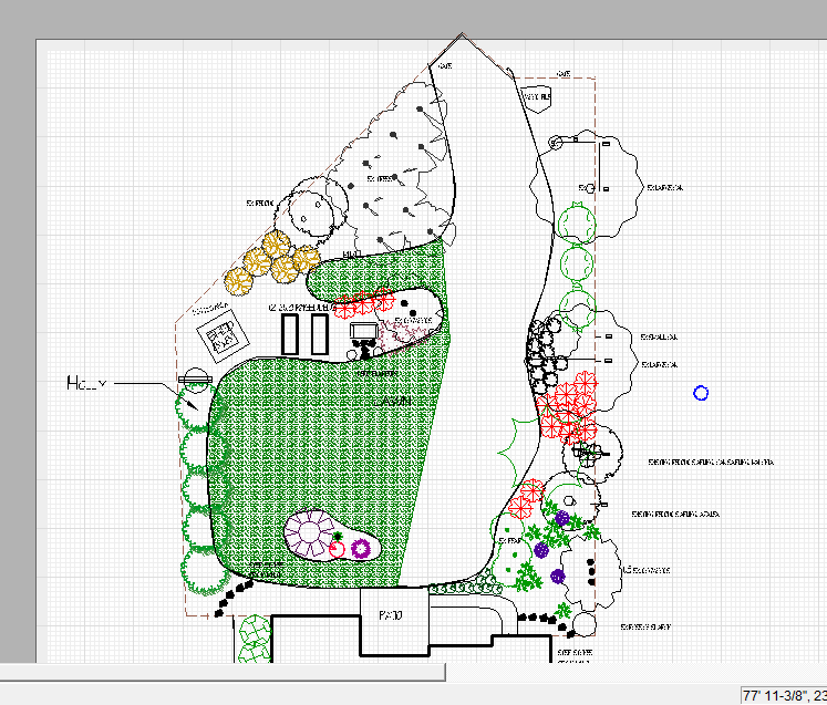 Fill grass, fill mulch, fill paver not filling the areas