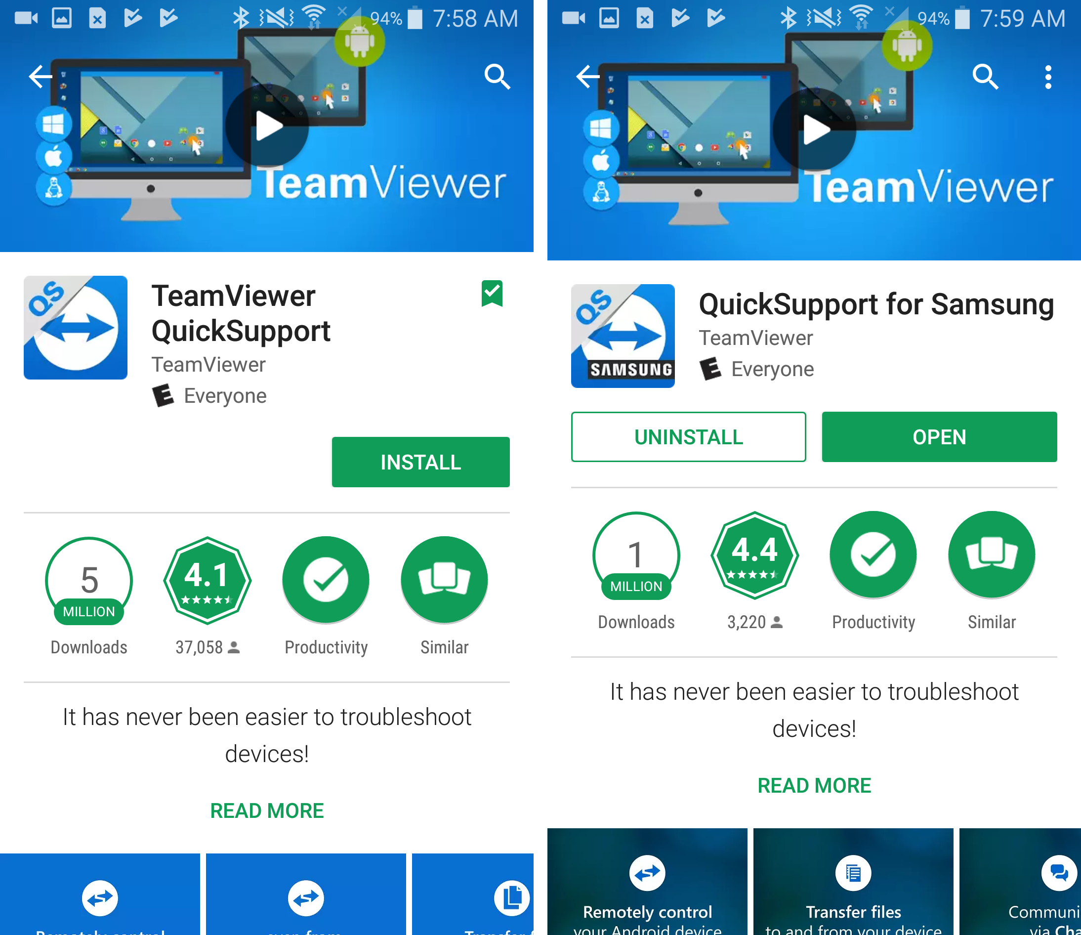 how to send teamviewer quicksupport to download firestick