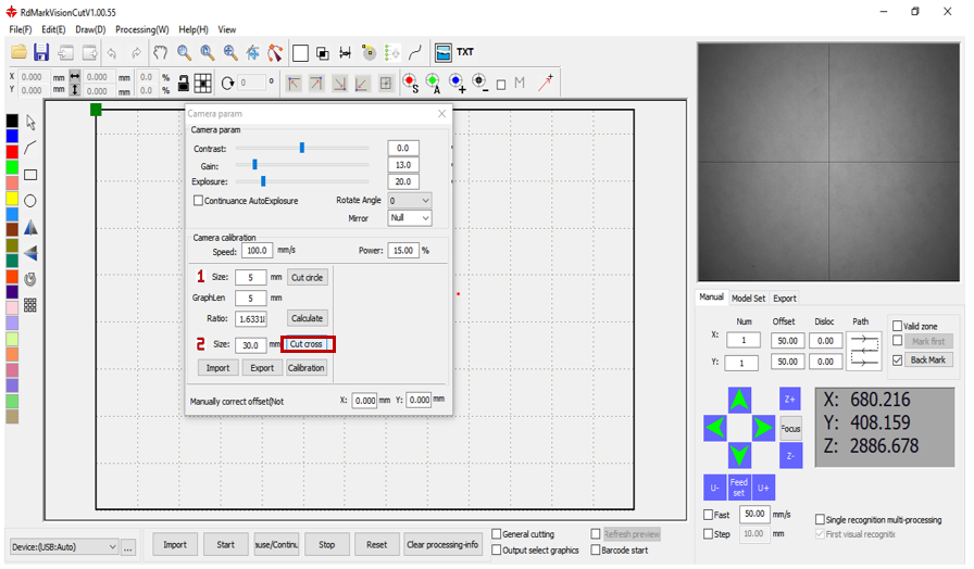 Camera calibration in RDMarkvision / Stefhany