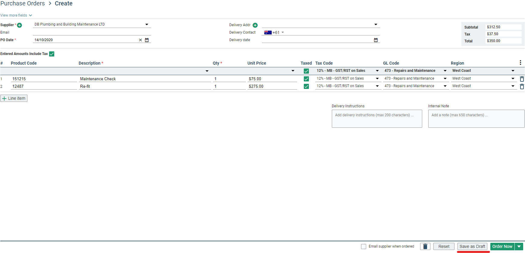 Purchase Order