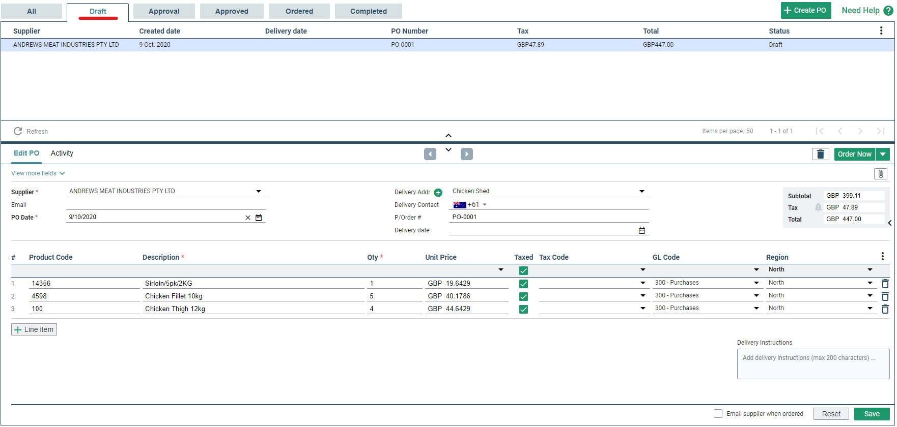 Purchase Order