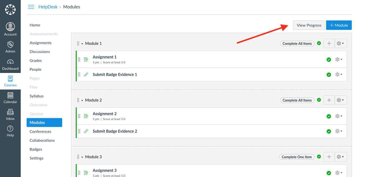 View student progress