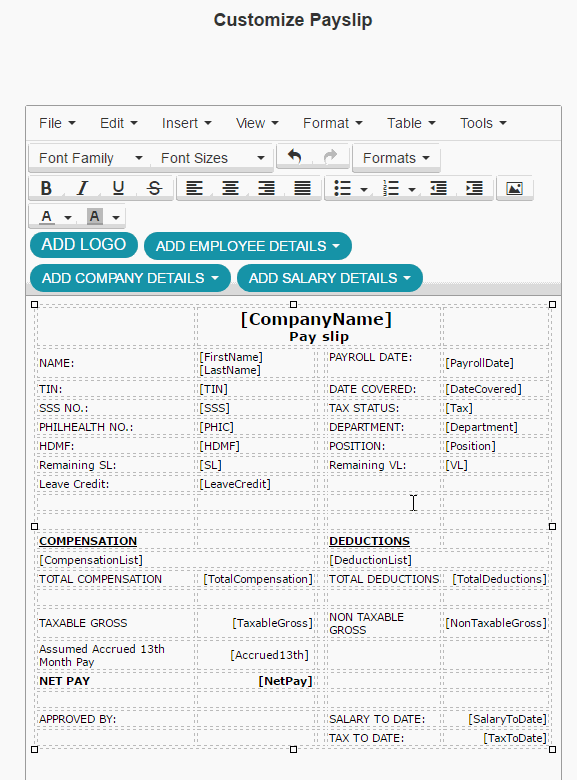 How to Customize the Payslip Sprout Solutions