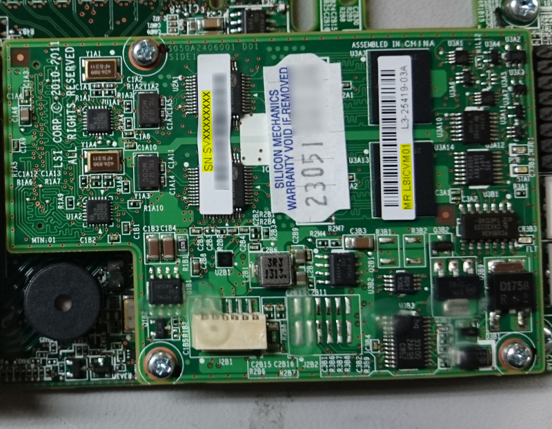 LSI controller model and serial