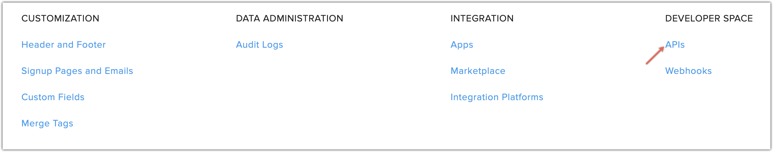 apis menu