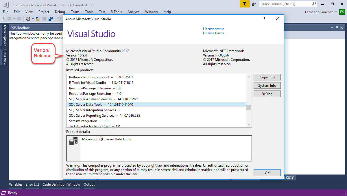 Overstige sponsoreret sikring How To Check the Version Installed for Visual Studio, SSDT, and COZYROC  SSIS+