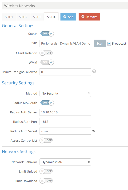 Using static and dynamic VLANs with IgniteNet AP's