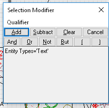 Selection modifier box
