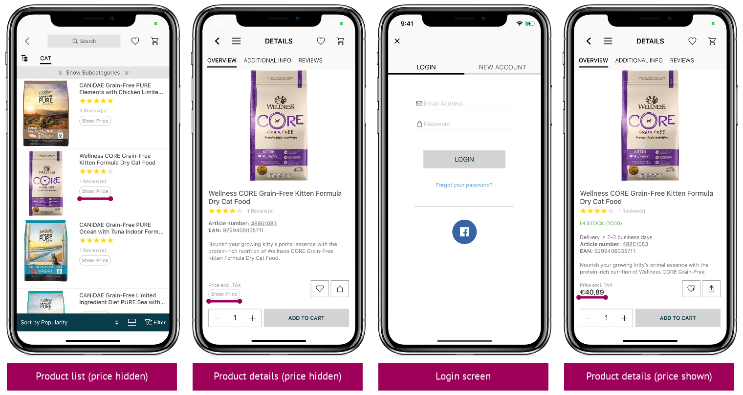 How to hide price until login in Lightspeed (CSeries) app?