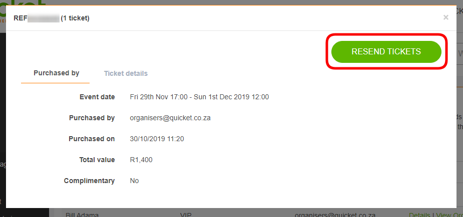Resend Tickets To Your Guests