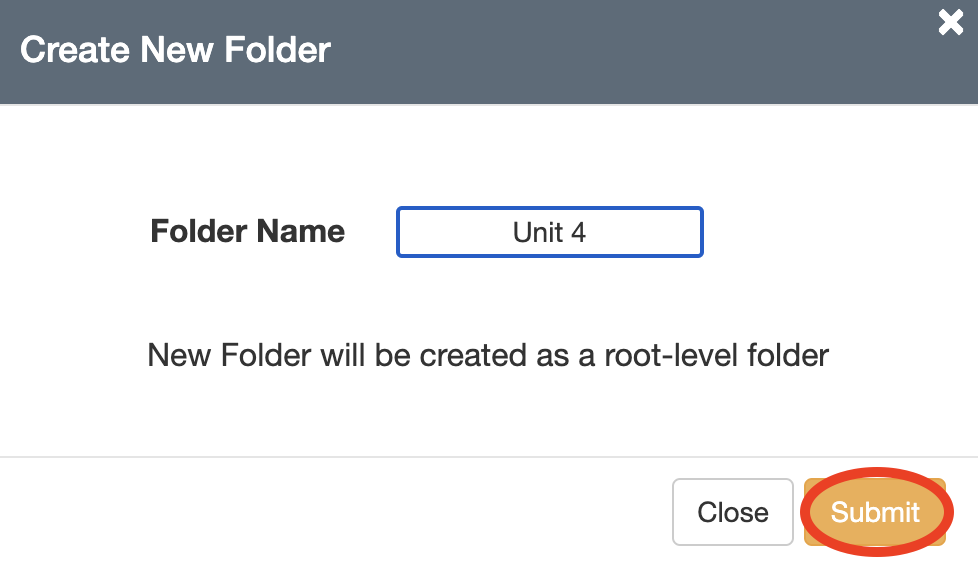 Creating Folders
