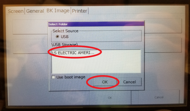 Solution Square : Setting a background image (splashsceen) on an LS HMI
