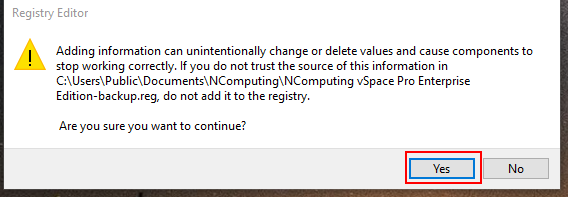 Cannot connect to vSpace Server after a major Windows OS update