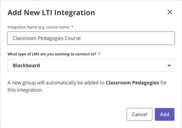 Blackboard LTI