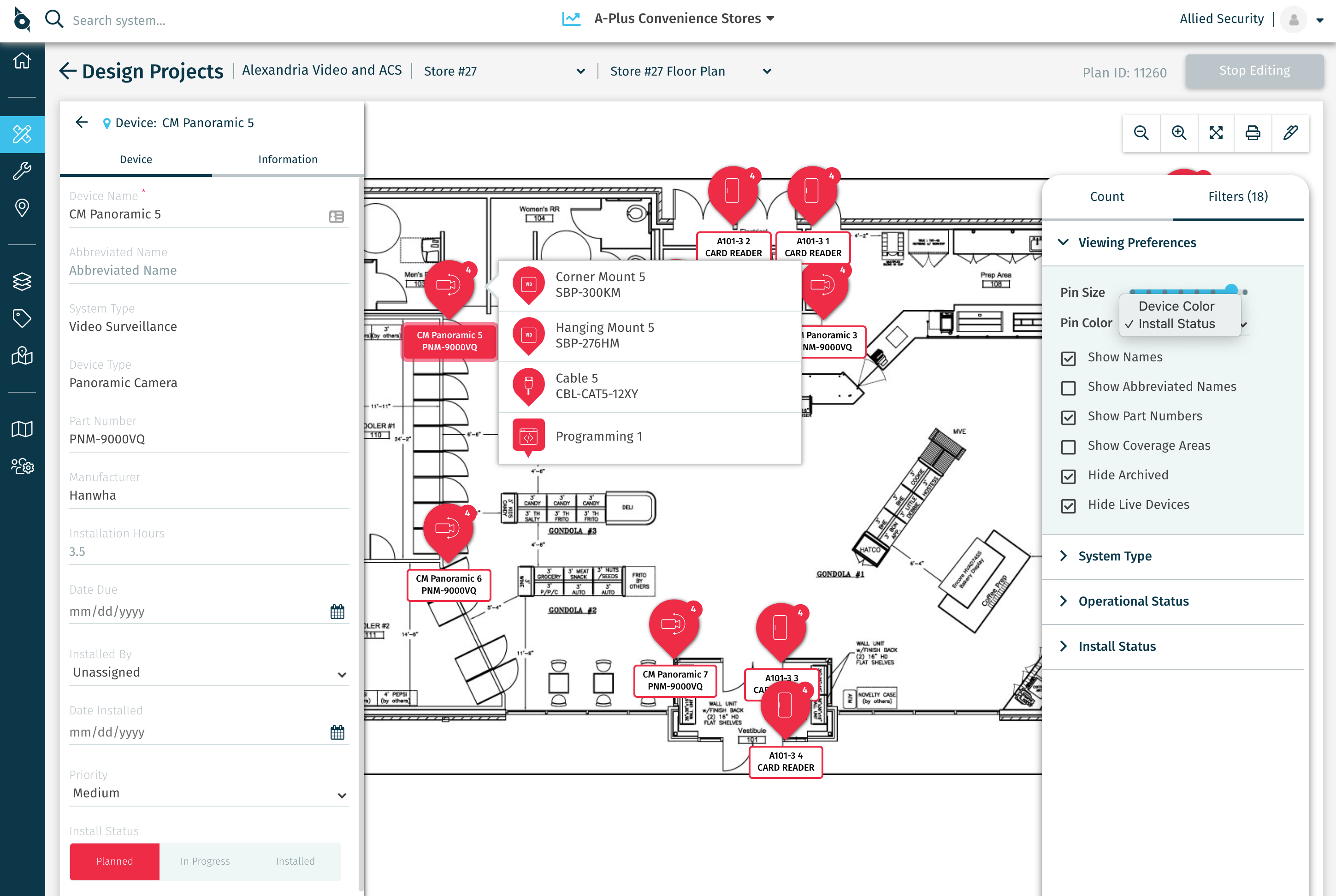 Device Pin Colors – SiteOwl