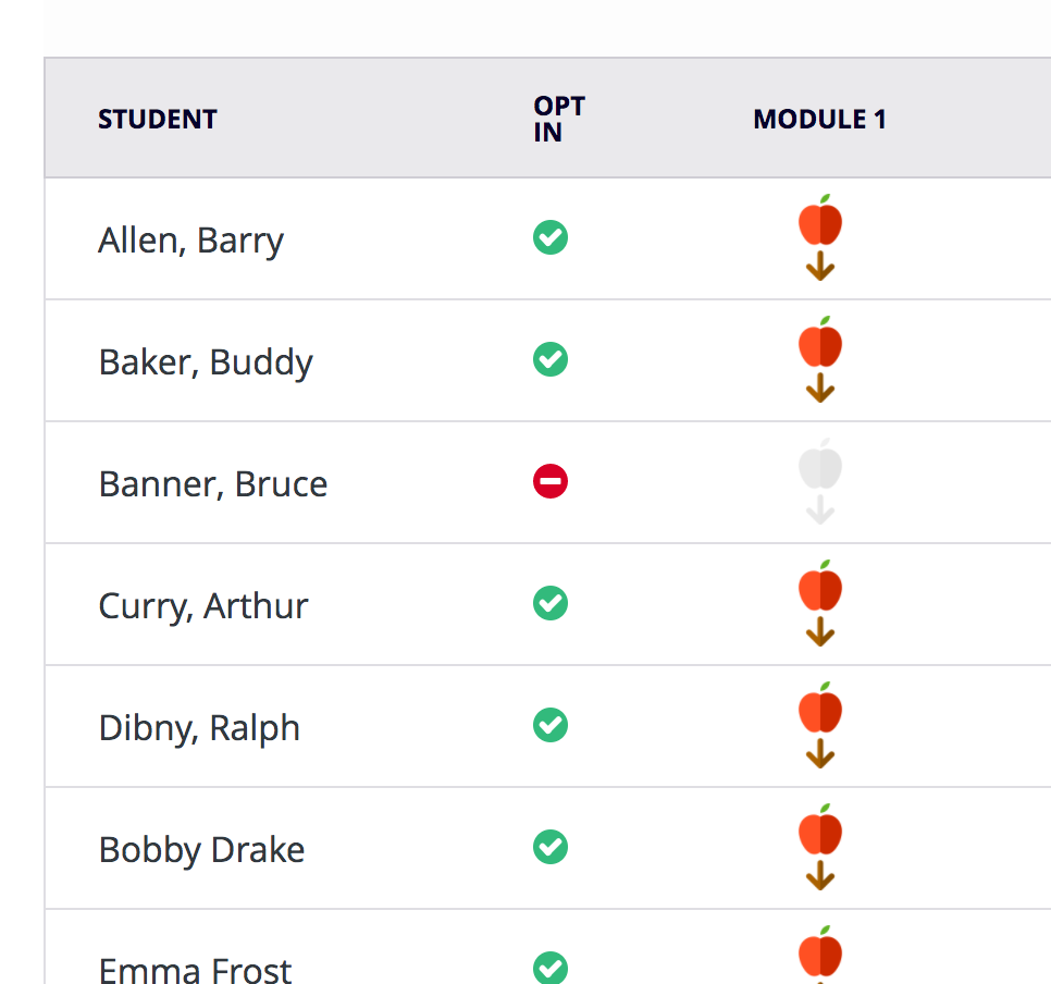 Student Opt-in