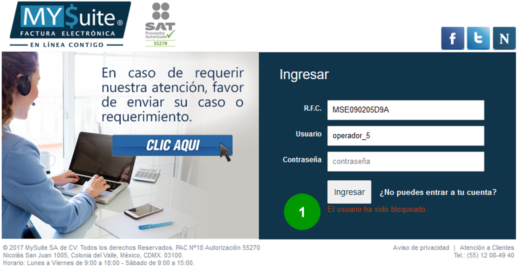 Cuenta Bloqueada O Usuario Bloqueado 