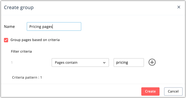 Grouping pages