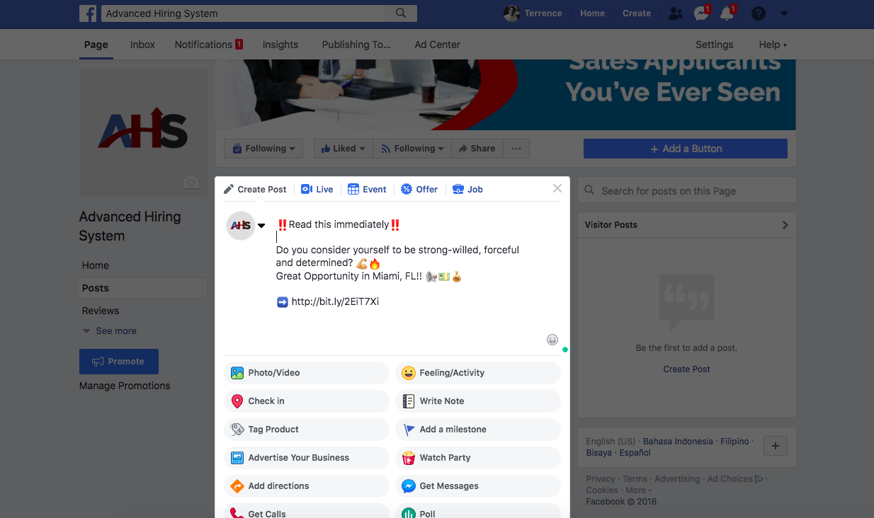 How To Post Ad on Facebook Fanpage
