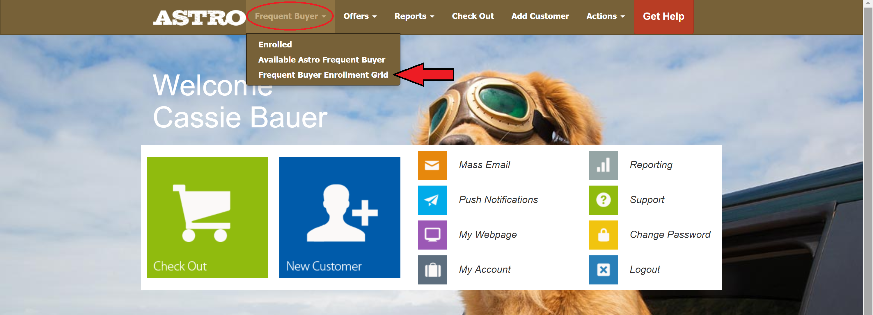 Selecting/Updating Distributor and Account Number Information