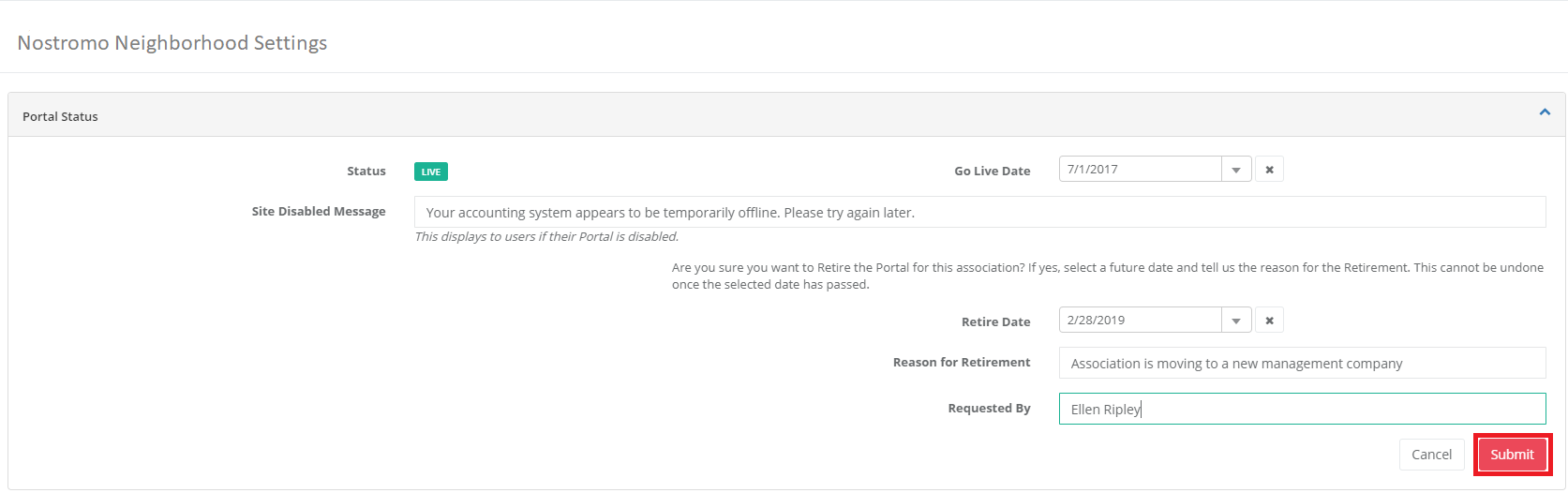 How To Retire A ComWeb Portal