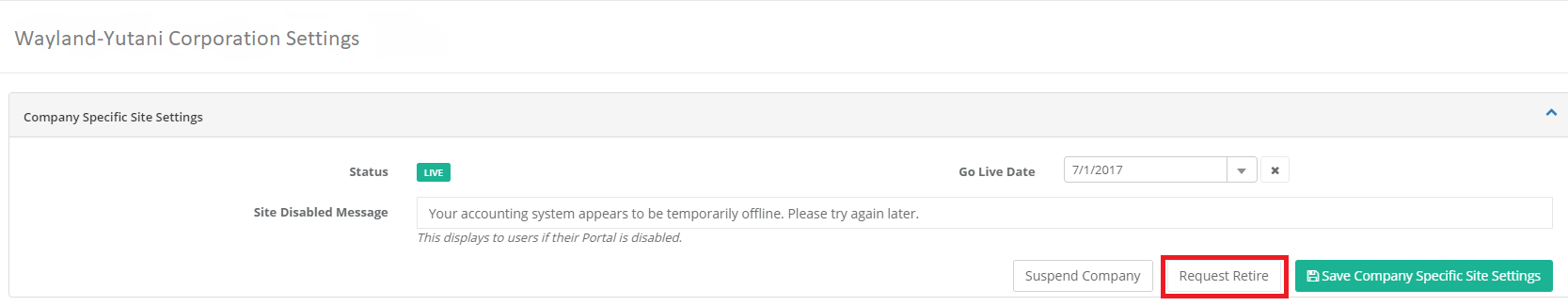 How To Retire A ComWeb Portal