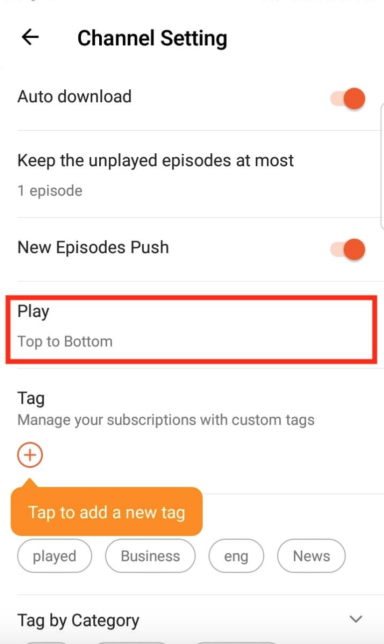 Playing episodes and managing your queue