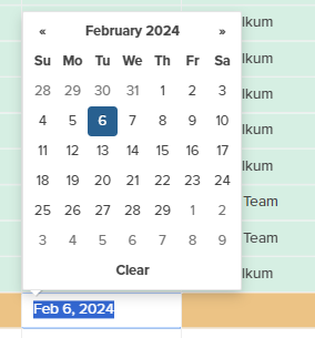 A screenshot of a calendarDescription automatically generated