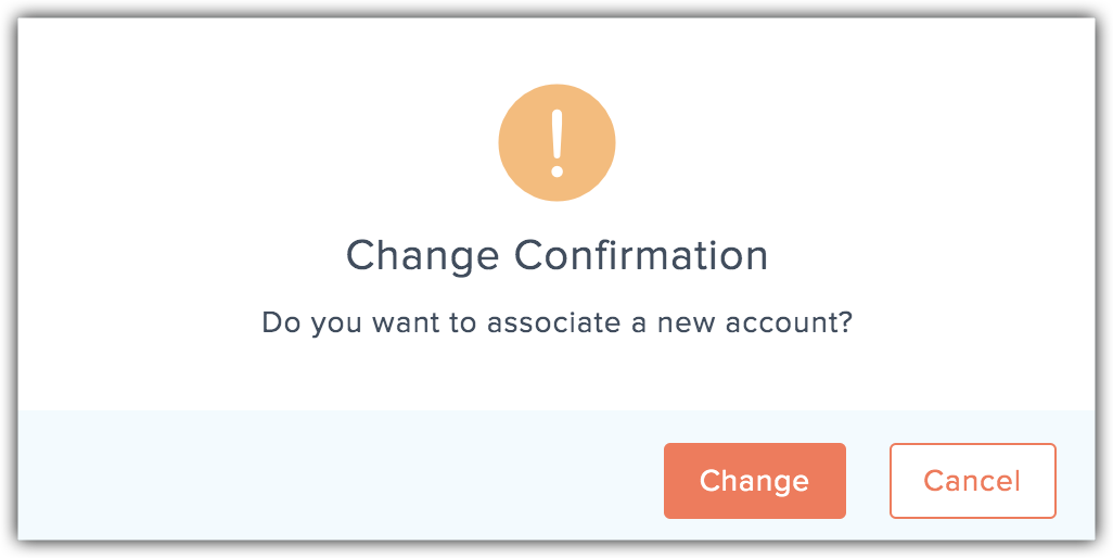 change confirmation popup