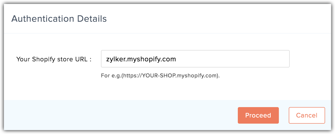 shopify store url popup