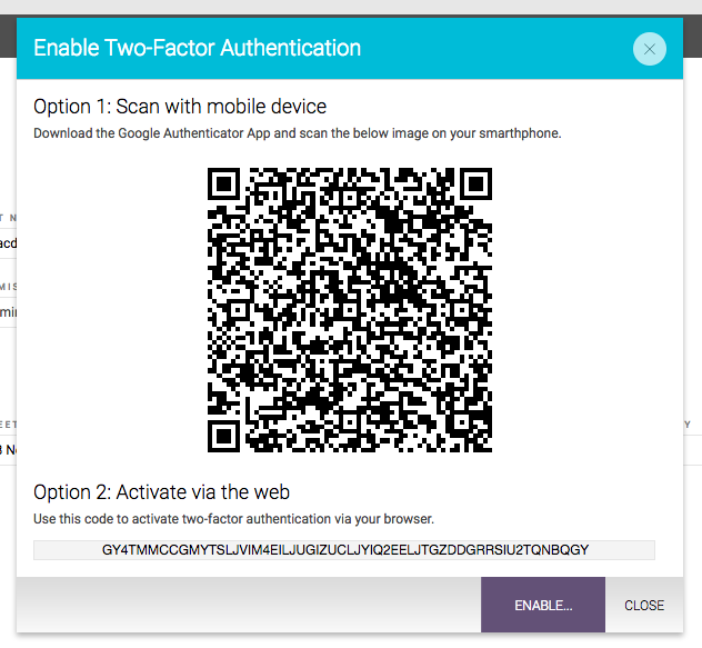How do i set up two factor authentication 