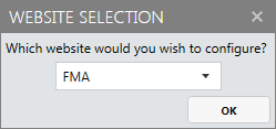 RocketScan Online Wizard Website Selection prompt with FMA selected