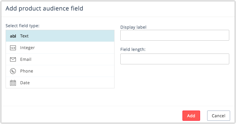 Add product audience field