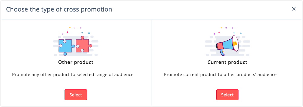 Cross promotion types