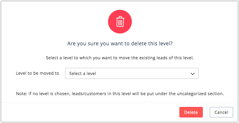 deleting a lead level