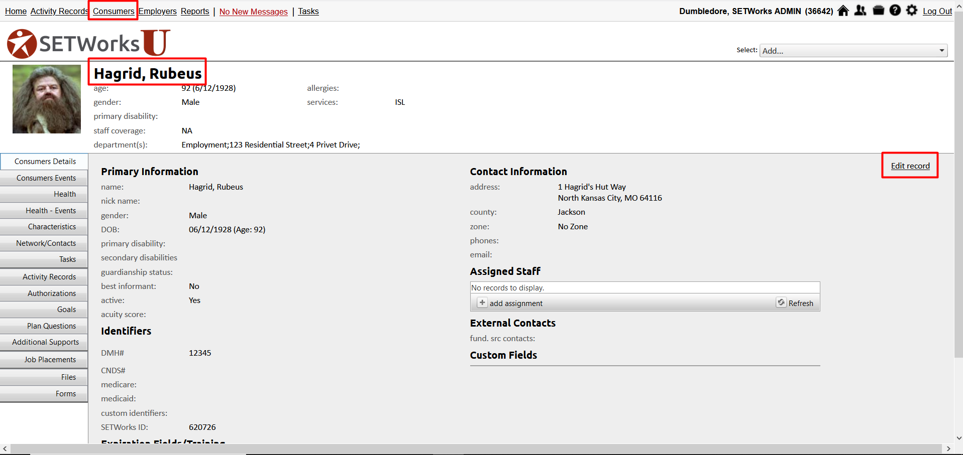 Updating/Editing Consumer Details