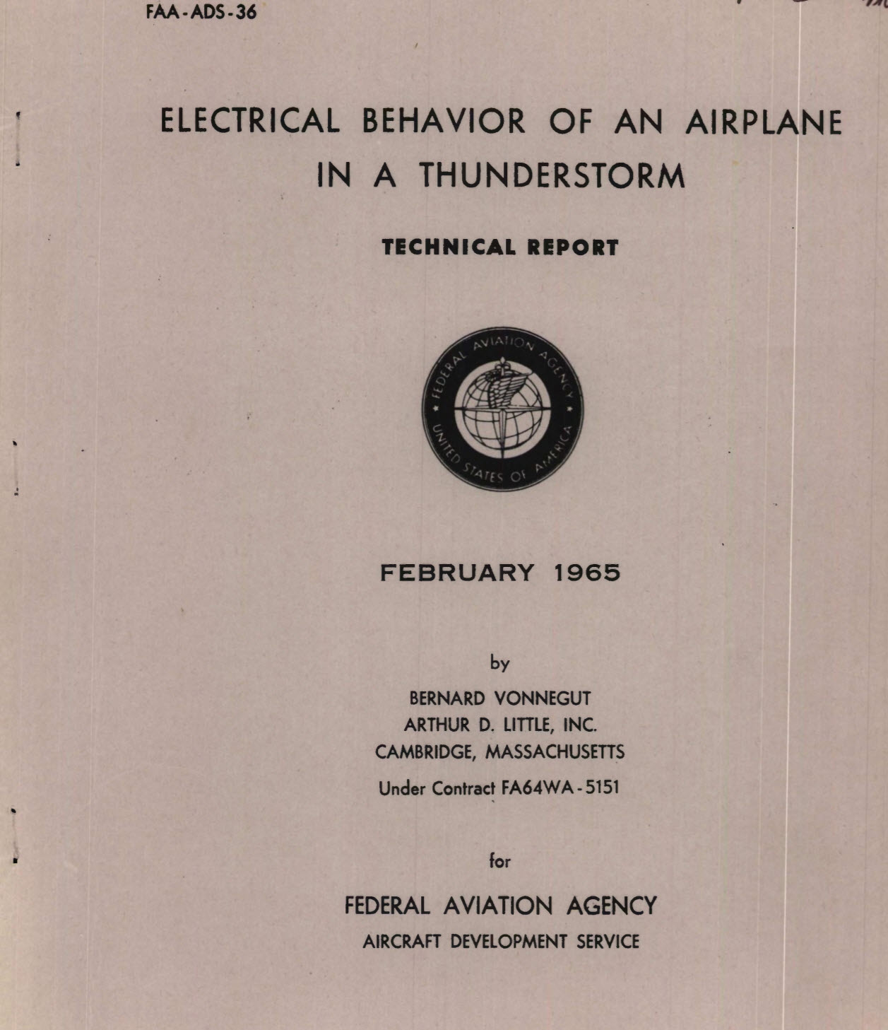 electrical behavior of an airplane in a thunderstorm