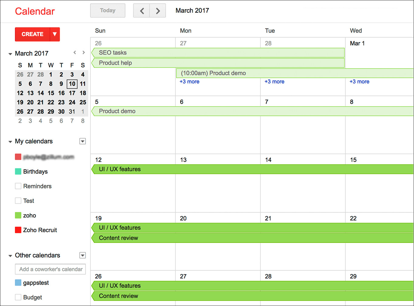 Tasks in Google Calendar and Google Tasks Online help Zoho Projects